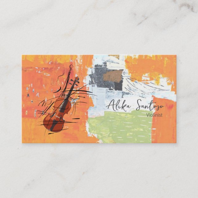 Carte de visite violoniste (Devant)