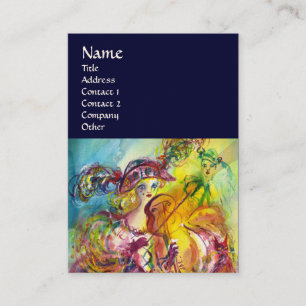 Carte De Visite VIOLONISTE d'ARLECCHINA, violon, musique, artiste