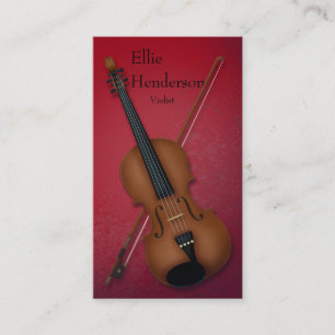 Carte De Visite Violoniste Rouge de sang