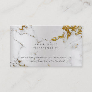 Carte de visite Vip en marbre gris blanc doré