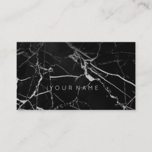Carte de visite Vip en marbre noir blanc Grungy