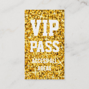 carte de visite "VIP PASS" de Glitz "Gold"