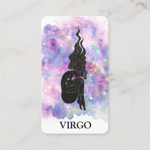 Carte De Visite *~* VIRGO Zodiac Astrologie Lectures Blue Pink