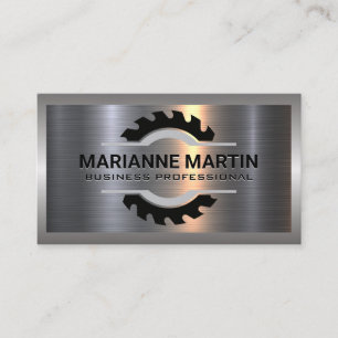 Carte De Visite Vis circulaire   Aluminium métallique