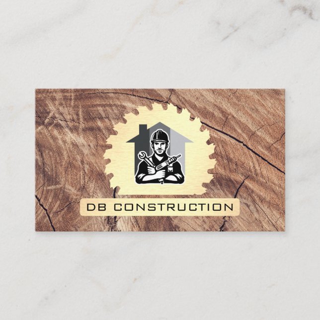 Carte De Visite Vis circulaire | Armature de marteau | Bois (Devant)