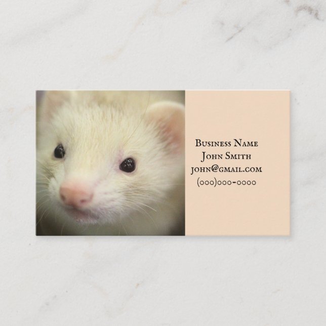 Carte De Visite Visage de furet (Devant)