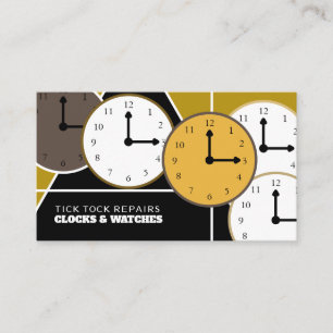 Carte De Visite Visages de l'horloge, Horologue