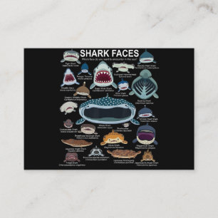 Carte De Visite Visages de requins auxquels vous voulez participer