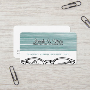 Carte De Visite Vision d'optométrie de lunetterie de lunettes