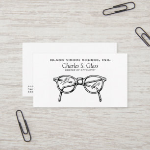Carte De Visite Vision optique de lunetterie de lunettes
