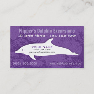 Carte De Visite Visite personnalisée de dauphins Excursions côti