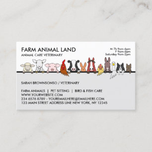 Carte De Visite Visite vétérinaire de rendez-vous suivant d'animal