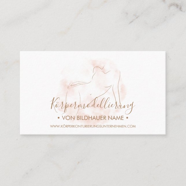 Carte De Visite Visitenkarte für Body Sculpting Konturierung Spa (Devant)