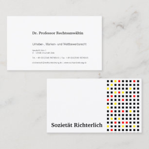 Carte De Visite Visitenkarte Schwarz