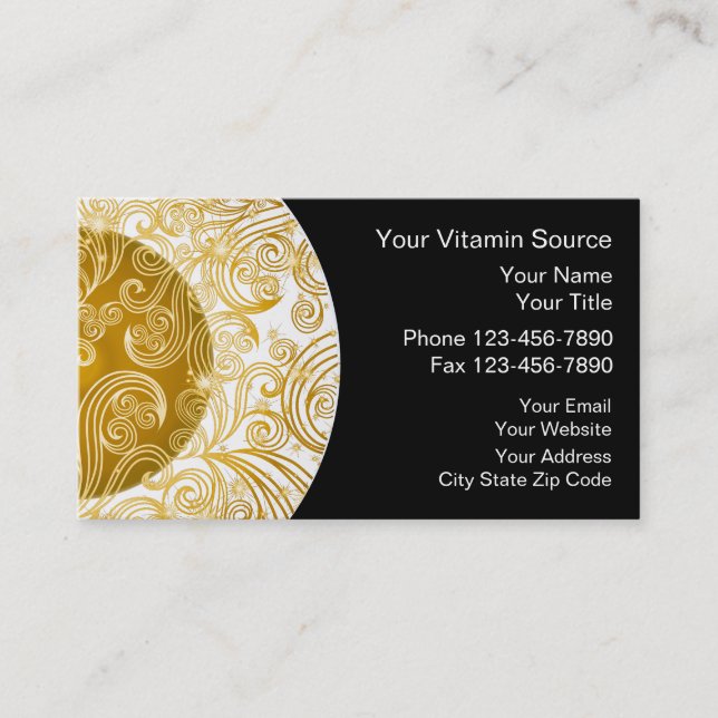 Carte de visite Vitamines (Devant)