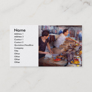 Carte De Visite Vitrine - Le marché de thé et d'épices à ciel ouve
