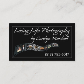Carte de visite vivant de photographie de la vie