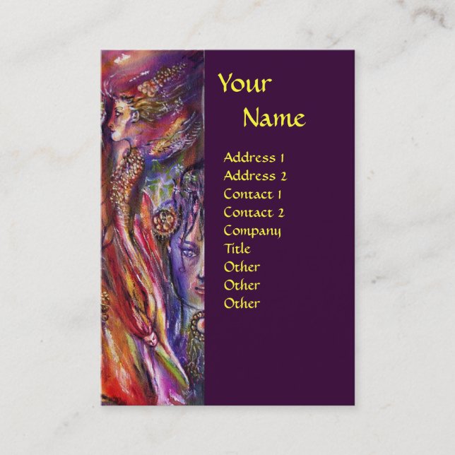 Carte De Visite VIVIEN ET MERLIN Bleu rose Imaginaire pourpre (Devant)