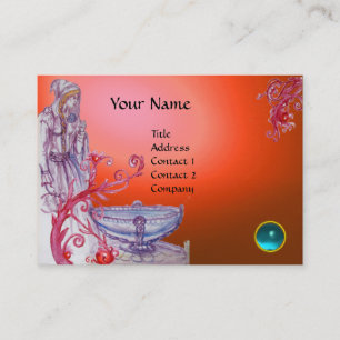 Carte De Visite VIVIEN MONOGRAS gem orange blanc bleu