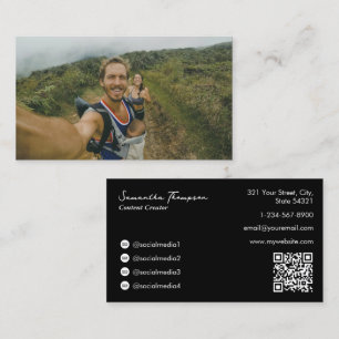 Carte De Visite Vlogger Influencer de la famille Photo complète