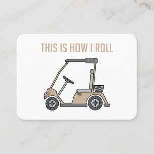 Carte De Visite Voici comment je roule Golf Panier Funny Golfers