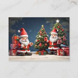 Carte De Visite voici le design de Joyeux Noël et des Fêtes heureu