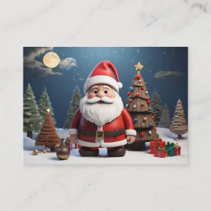 Carte De Visite voici le design de Noël père Noël et l'art de Noël