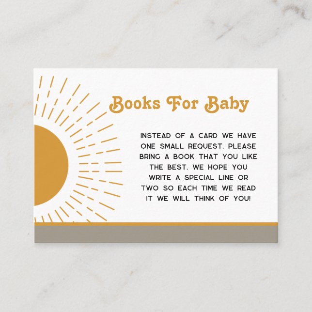 Carte De Visite Voici Les Livres Fils Pour Bébé Insertion (Devant)