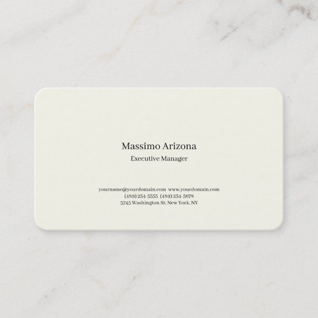 Carte De Visite Voie Lactée Plain Professionnel Moderne Minimailst (Devant)