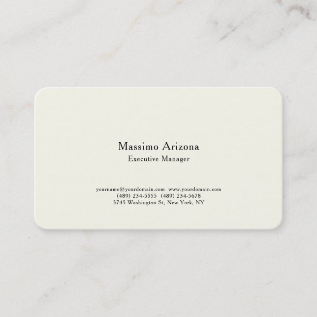 Carte De Visite Voie lactée Plain Professionnel Moderne Minimailst (Devant)