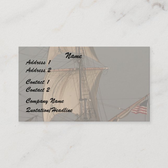Carte De Visite Voiles de Cipper/carte de visite drapeau américain (Devant)