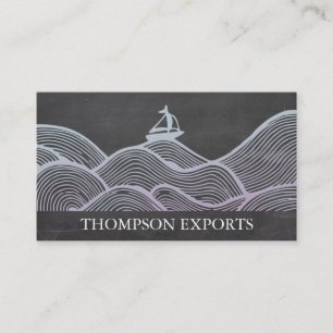 Carte De Visite Voilier Vagues
