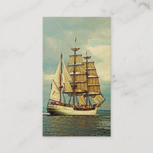 Carte De Visite Voilier vintage de bateau