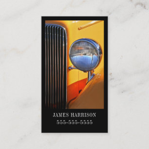 Carte De Visite Voiture classique Automobile jaune et noir