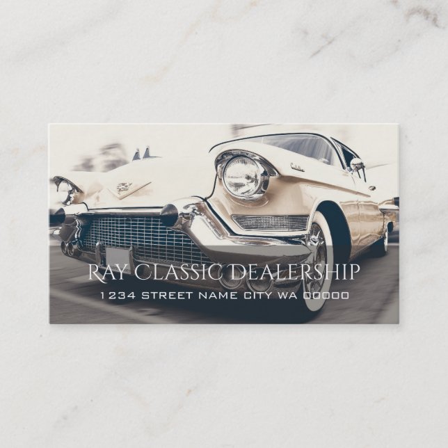 Carte De Visite Voiture classique, concessionnaire automobile (Devant)