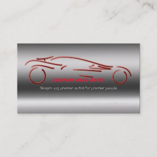 Carte De Visite Voiture d'Autotrade - Sportscar rouge sur
