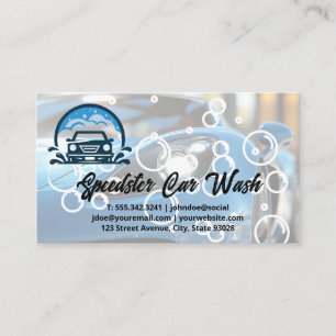 Carte De Visite Voiture de sport Détailing de lavage auto nettoy