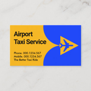 Carte De Visite Voiture de Taxi Avion Décollage
