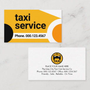 Carte De Visite Voiture de taxi jaune abstrait créatif