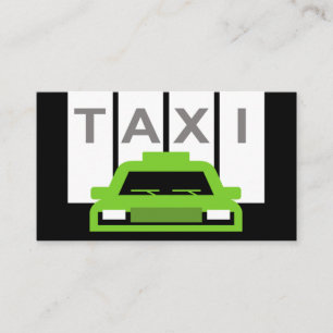 Carte De Visite Voiture de taxi rayures verticales blanches