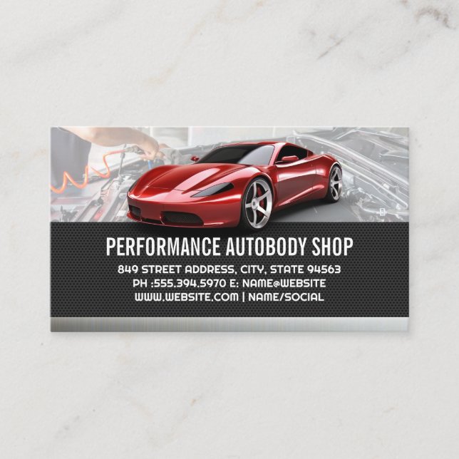 Carte De Visite Voiture Exotique | Services mécaniques (Devant)