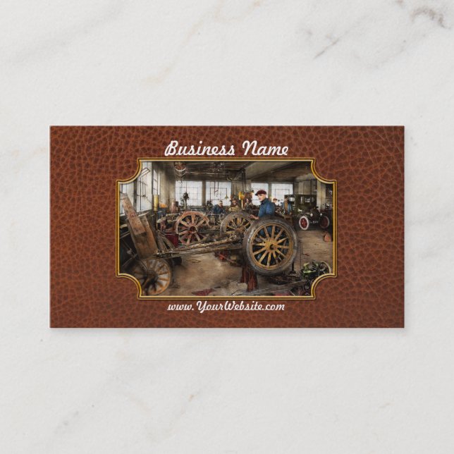 Carte De Visite Voiture - Garage - Col bleu 1923 (Devant)