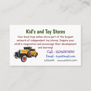 Carte De Visite Voiture jaune classique 1931