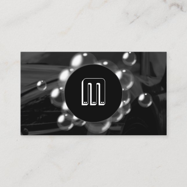 Carte De Visite Voiture moderne et bulles  (Devant)