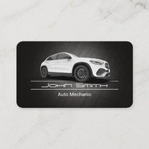Carte De Visite Voiture SUV blanche Mécanicien Réparation auto