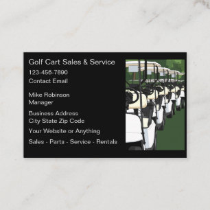 Carte De Visite Voitures de golf et ventes et service de voitures 
