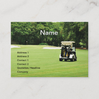 Carte De Visite voiturette de golf sur un fairway