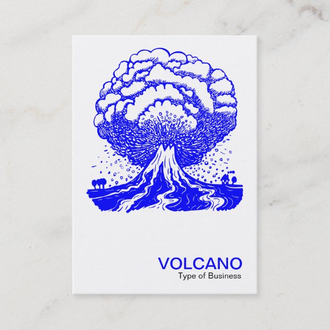 Carte De Visite Volcan - Bleu (Devant)
