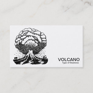 Carte De Visite Volcan - Noir sur Blanc