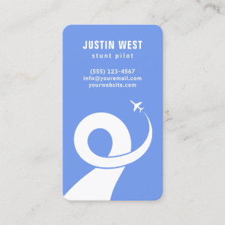 Carte De Visite Volet bleu bleu bleu bleu bleu acrobatique Silhoue